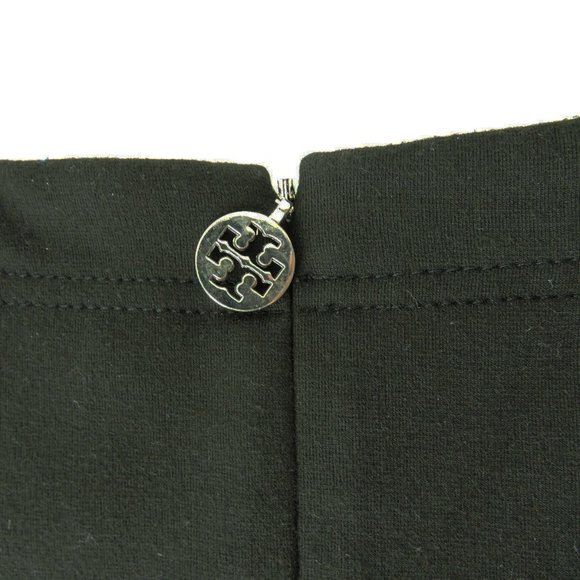 Tory Burch dress XS black turquoise blue embellished logo zip elegant classy - Picture 7 of 10